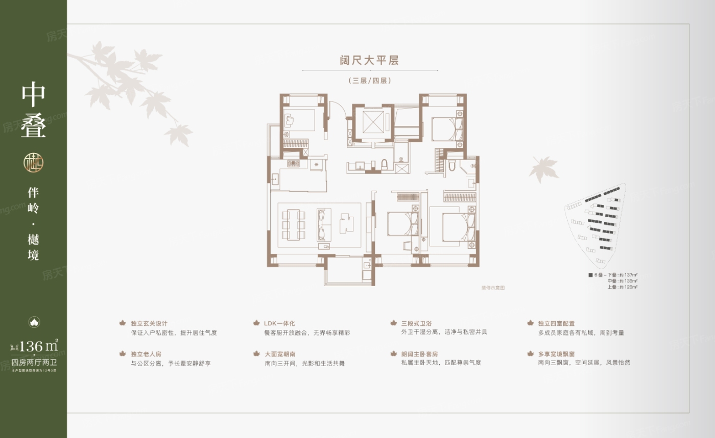 南地块六叠中叠